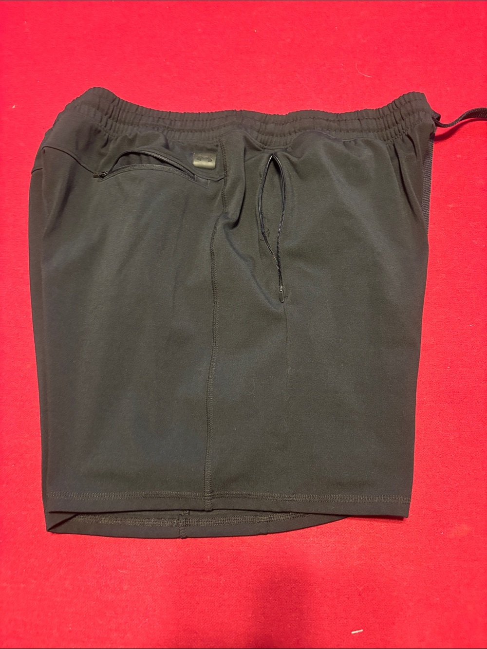 Under Armour Black Men's Athletic Drawstring Shorts with Zip Pocket